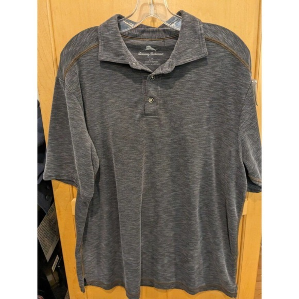 Tommy Bahama‎ Grey Polo Golf Large Tencel/Modal